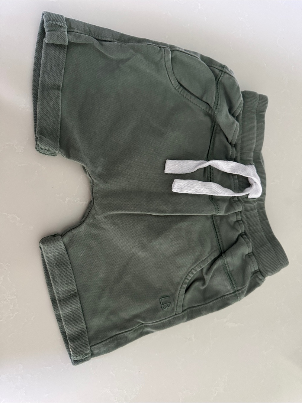 Little Bipsy Olive Green Drawstring Cuffed Shorts